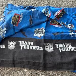 Hasbro Transformers Twin Size Bed Sheet Blue Black Bumble Bee Megatron Barricade